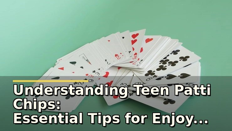 Understanding Teen Patti Chips: Essential Tips for Enjoying the Game Safely