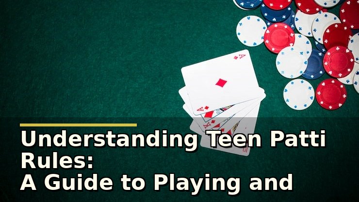 Understanding Teen Patti Rules: A Guide to Playing and Winning Strategically