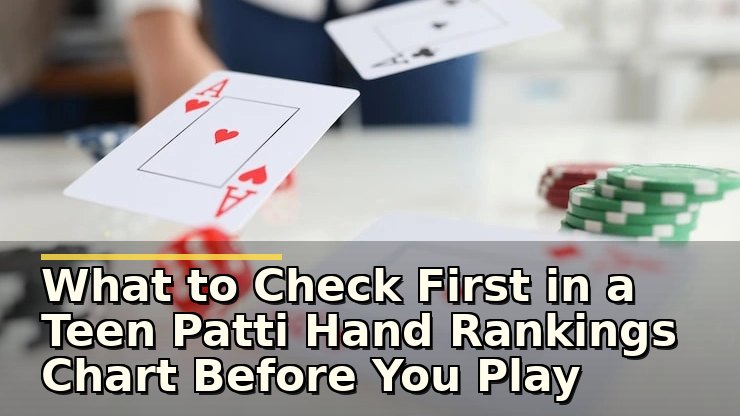 What to Check First in a Teen Patti Hand Rankings Chart Before You Play