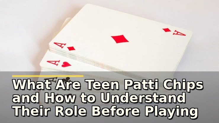What Are Teen Patti Chips and How to Understand Their Role Before Playing