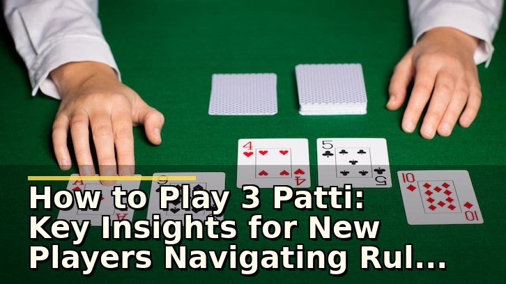 How to Play 3 Patti: Key Insights for New Players Navigating Rules and Safe Apps
